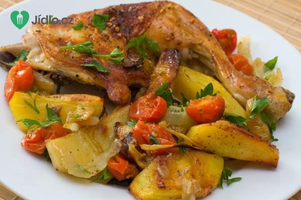 Pečené kuře se zeleninou recept